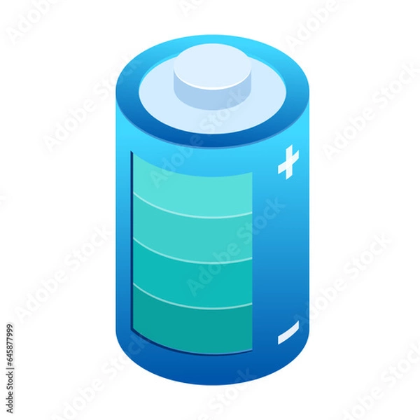 Obraz Green technology element isometric icon.