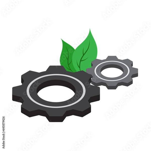 Obraz Green technology element isometric icon.