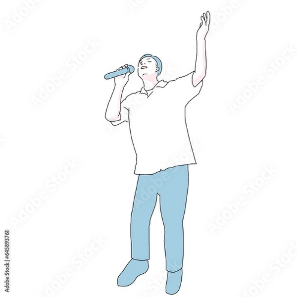 Obraz 熱唱する男性