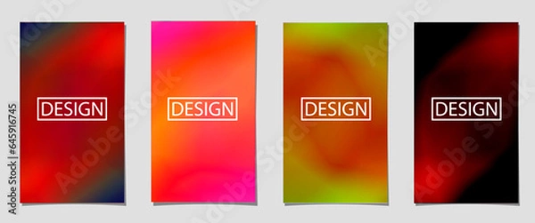 Fototapeta minimal vector covers design with cool gradients and abstract shape. dynamic pattern background template with different color. future themed presentation template. gradation background