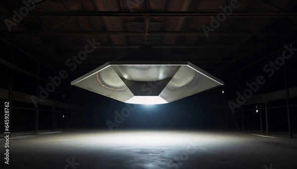 Obraz Recovered alien craft in a top secret military hangar