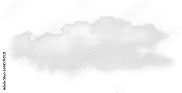 Obraz White clouds isolated on transparent background