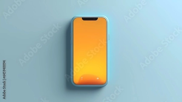 Fototapeta phone with colorful background.  ideal for designs related to technology, mobile apps, social media, or any project requiring an eye-catching and vibrant visual.