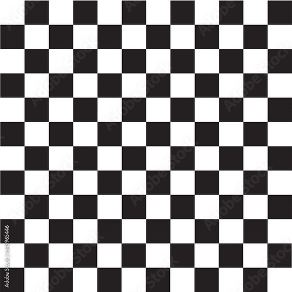 Fototapeta Black white checkered pattern background
