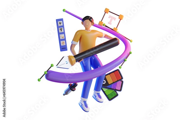 Obraz Graphic Designer 3d Illustration