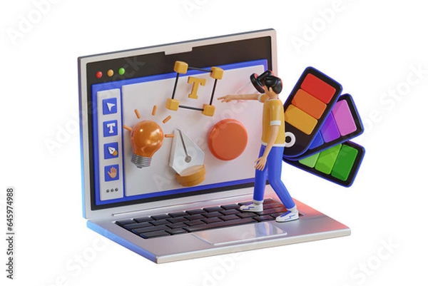 Obraz Visual Designer 3d Illustration