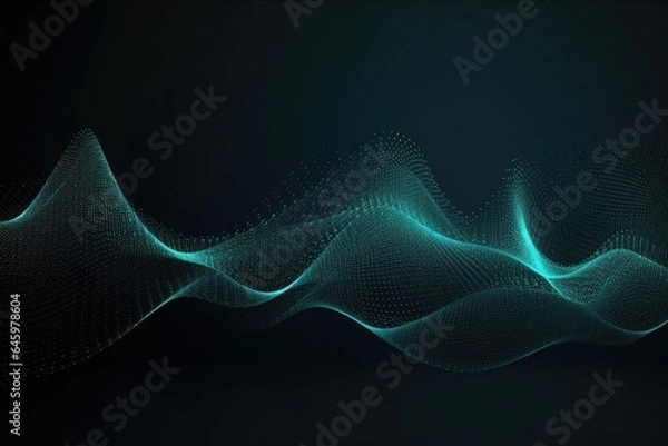 Fototapeta Abstract particle wave background, future concept, technology concept, business concept, business concept