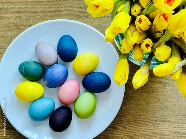 Fototapeta Colorful Easter eggs