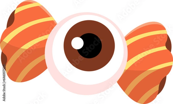 Fototapeta Colorful Eyeball Candies for a Spooky Halloween Isolated : A delightful assortment of vibrant and spooky eyeball lollipop, perfect for the Trick or Treat festivities of Halloween. A Sweet round candy.