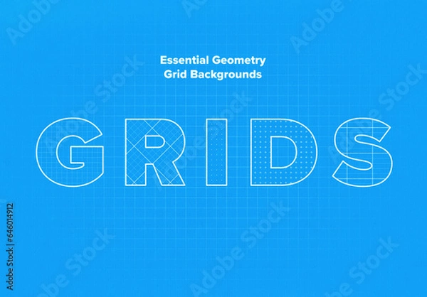 Fototapeta Essential Geometry Grid Backgrounds with Generative AI in Preview