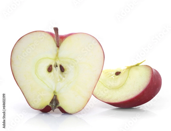 Obraz Red apple on white background