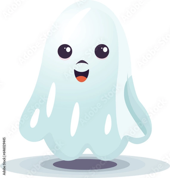 Obraz Cheerful Smiling Ghost - Halloween Vector Illustration