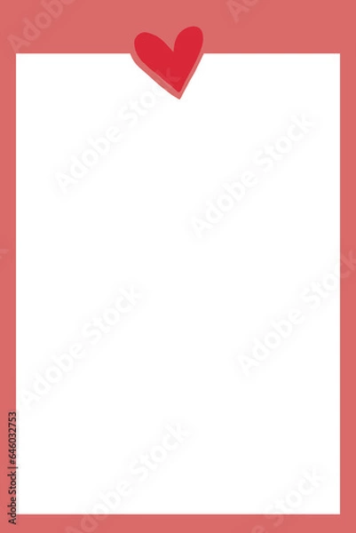 Fototapeta red heart frame