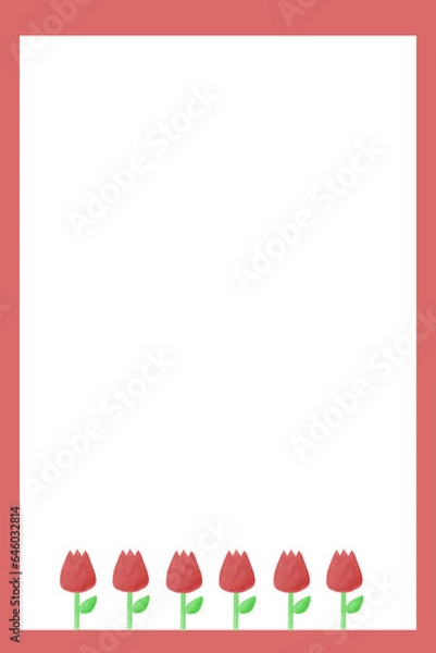 Fototapeta frame with flower