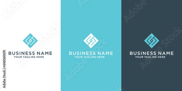 Obraz Double L letter abstract geometric logo