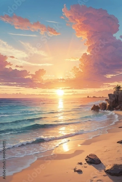 Obraz sunset on the beach