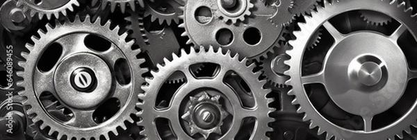 Fototapeta Gears and cogwheels Generative AI.