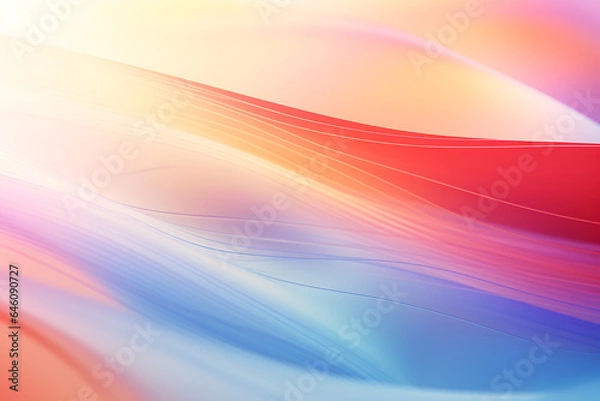 Obraz multi-colored abstract background, smooth lines, waves, rainbow color,AI_Generated