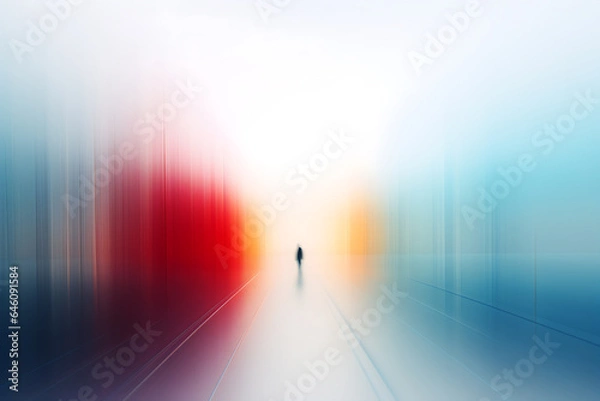 Obraz AI Generated, multi-colored abstract background, smooth lines, waves, rainbow color,