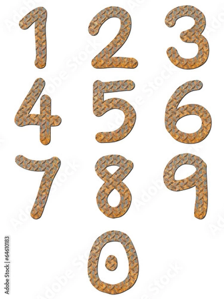 Fototapeta Font rusty checker plate steel