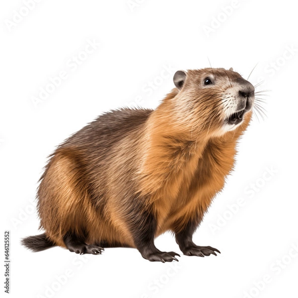 Fototapeta Marmot isolated on white