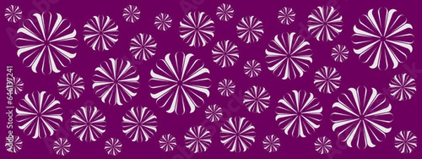 Obraz Floral banner – Aesthetic background with patterns of floral elements