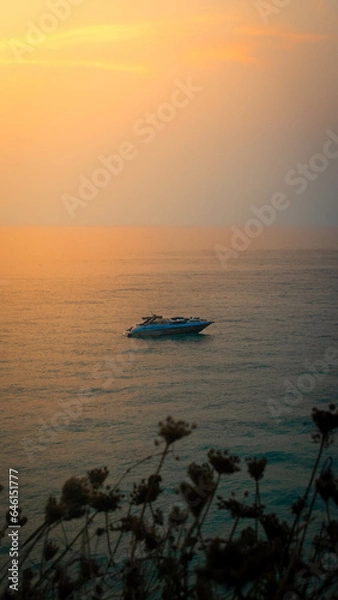 Obraz boat under the sunset