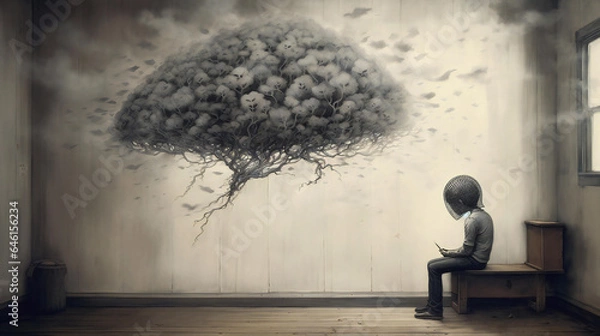 Obraz A Poignant Representation of the Deep-seated Effects