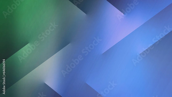 Fototapeta Dark blue cyan green abstract gradient background for design. Geometric figures. Stripes, lines, triangles, squares. Color gradient. Futuristic modern background. Light and dark shades. Web banner