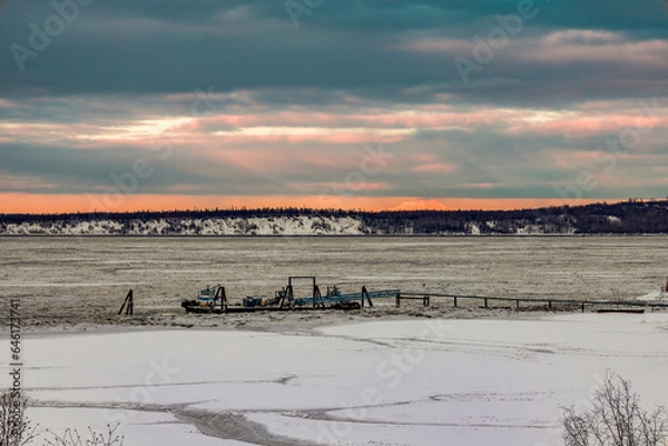 Obraz sunset in winter