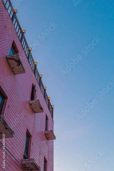Fototapeta pink brick