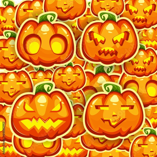 Obraz Pattern pumpkin happy halloween 