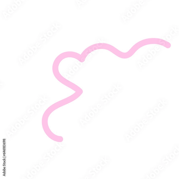 Fototapeta Pink Squiggles Lines Vectors 