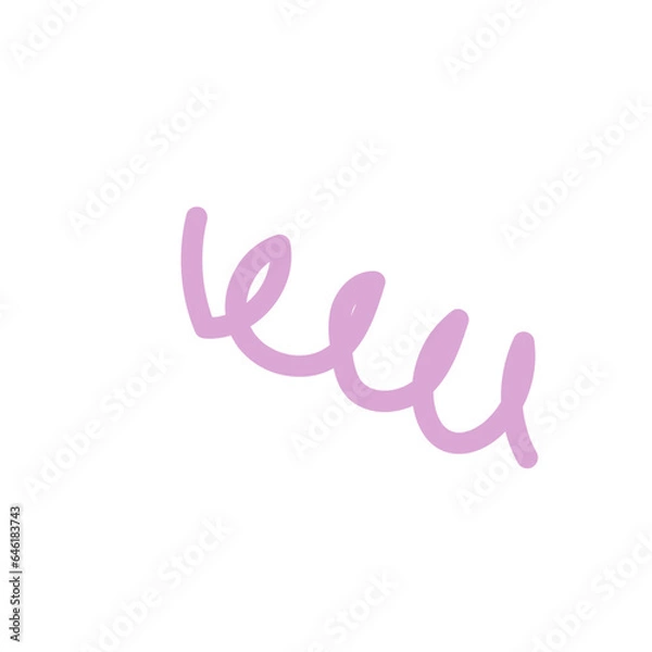 Obraz Pink Squiggles Lines Vectors 