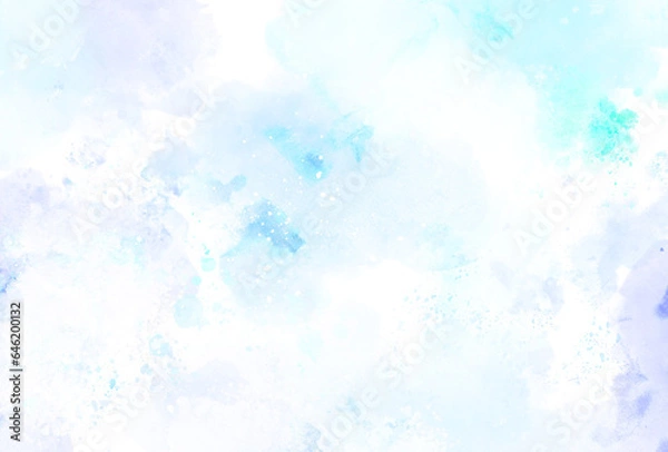 Fototapeta 背景素材_水彩テクスチャ_青