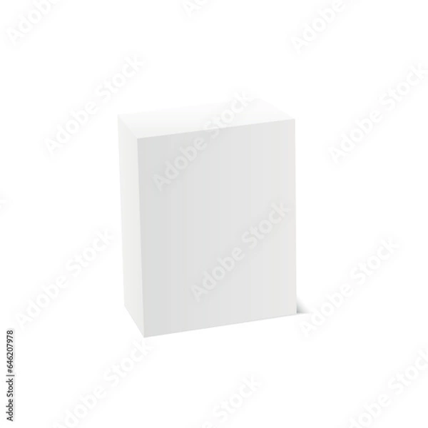 Fototapeta Box for your design and logo. 3d Cardboard box. Mock Up. Vector