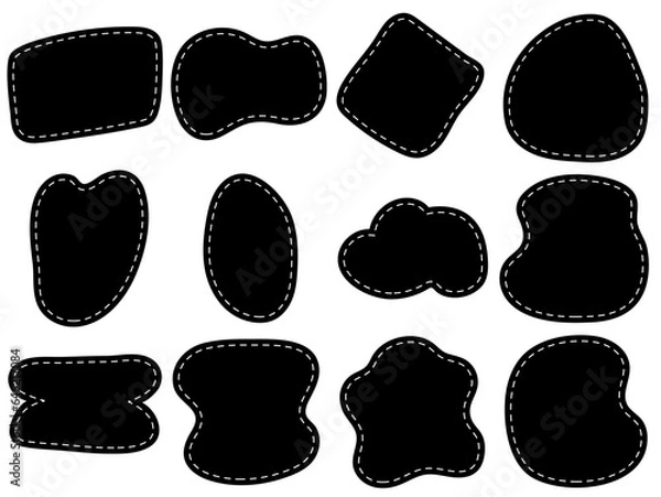 Fototapeta Frame border hand drawn simple design. Frame decorative elements.