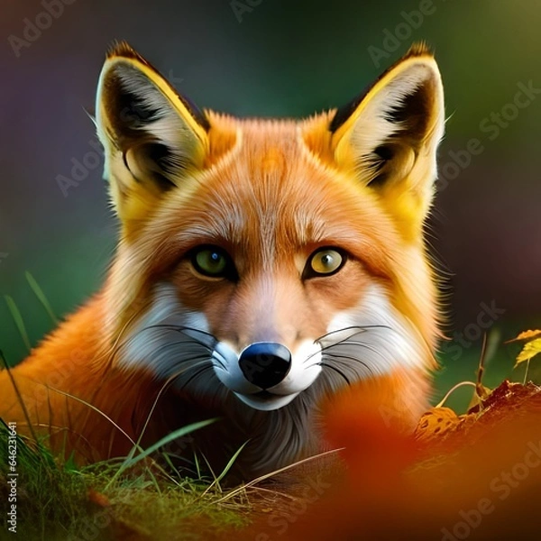 Fototapeta red fox vulpes Created using generative AI tools