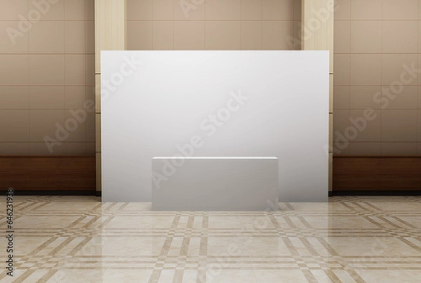 Obraz Event Registration desk with table