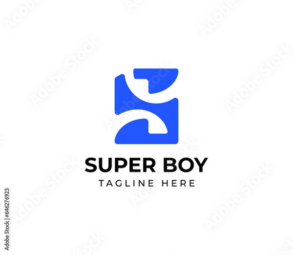 Obraz Modern minimalist letter SB or BS logo