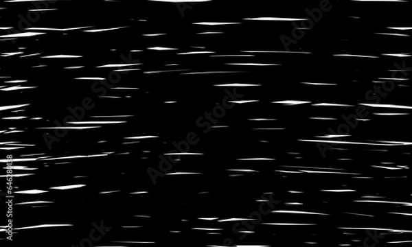 Obraz Black and white background with random scattered irregular stripes pattern.