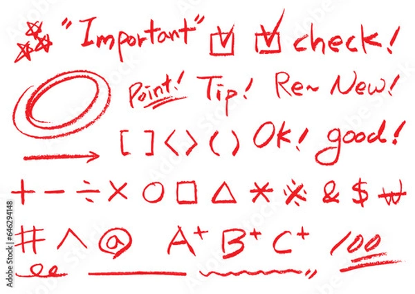 Fototapeta 빨간펜(색연필)_드로잉-04
