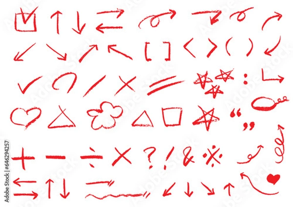 Fototapeta 빨간펜(색연필)_드로잉-05