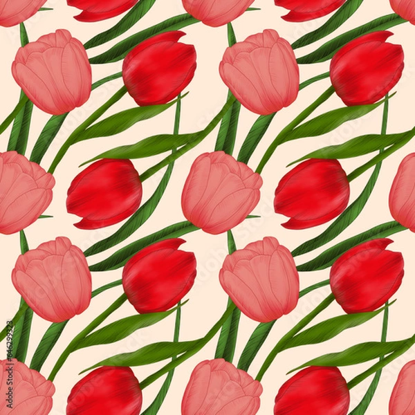 Fototapeta Bold Flower Pattern