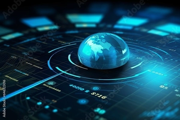 Obraz Abstract chart stock interface with modern futuristic style