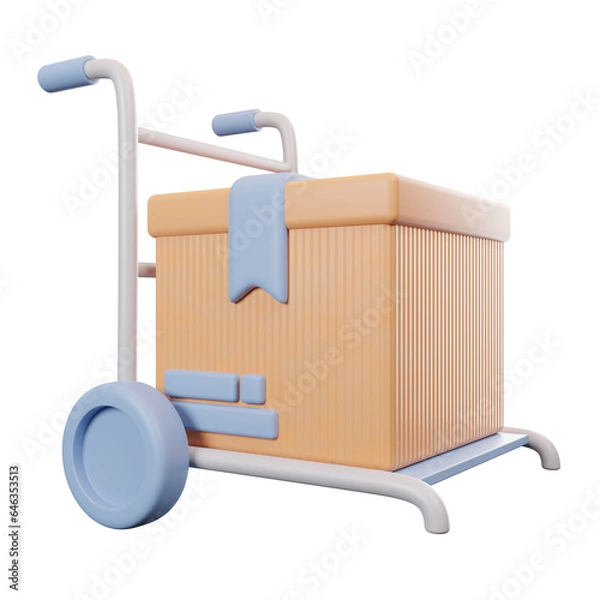 Obraz Package delivery icon minimal 3d rendering