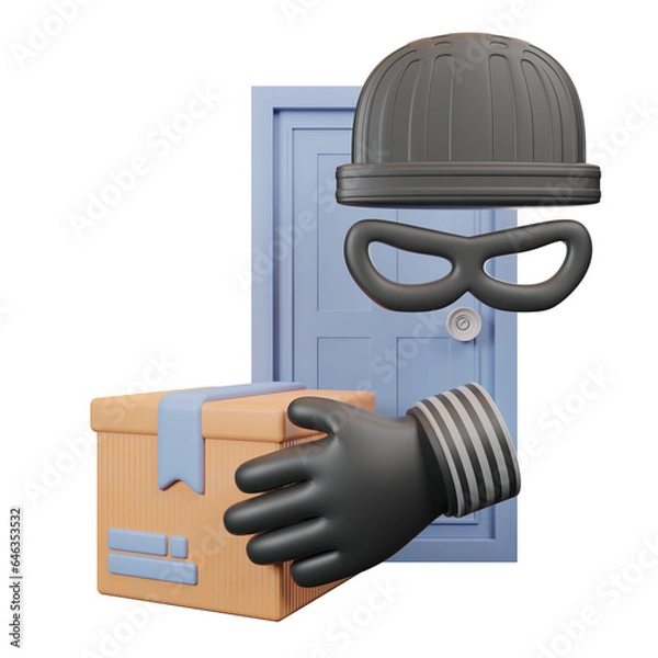 Obraz Thief Box  box Icon delivery package minimal 3d rendering