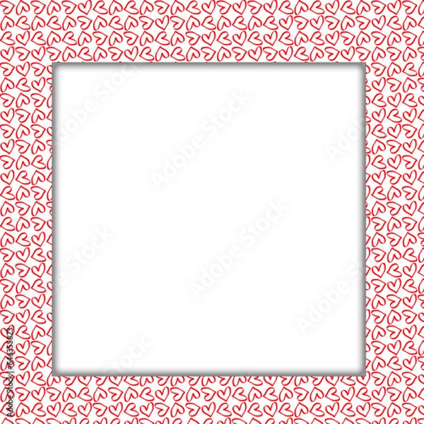 Obraz frame with red hearts