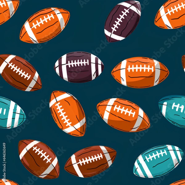 Fototapeta football seamless pattern