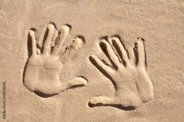 Fototapeta Empreinte dans le sable